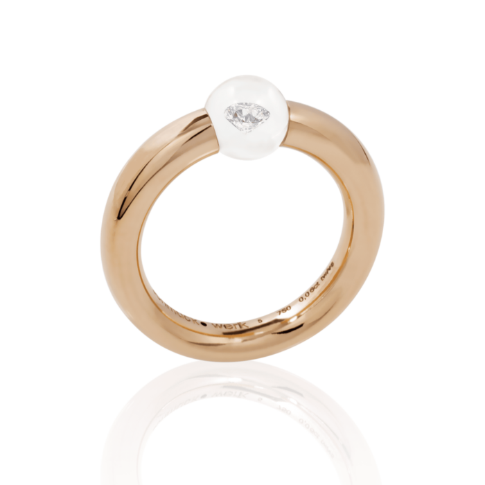 Roségold Ring "Glasklar" mit Brillant von Schmuckwerk bei Juwelier Jasper in Lippstadt