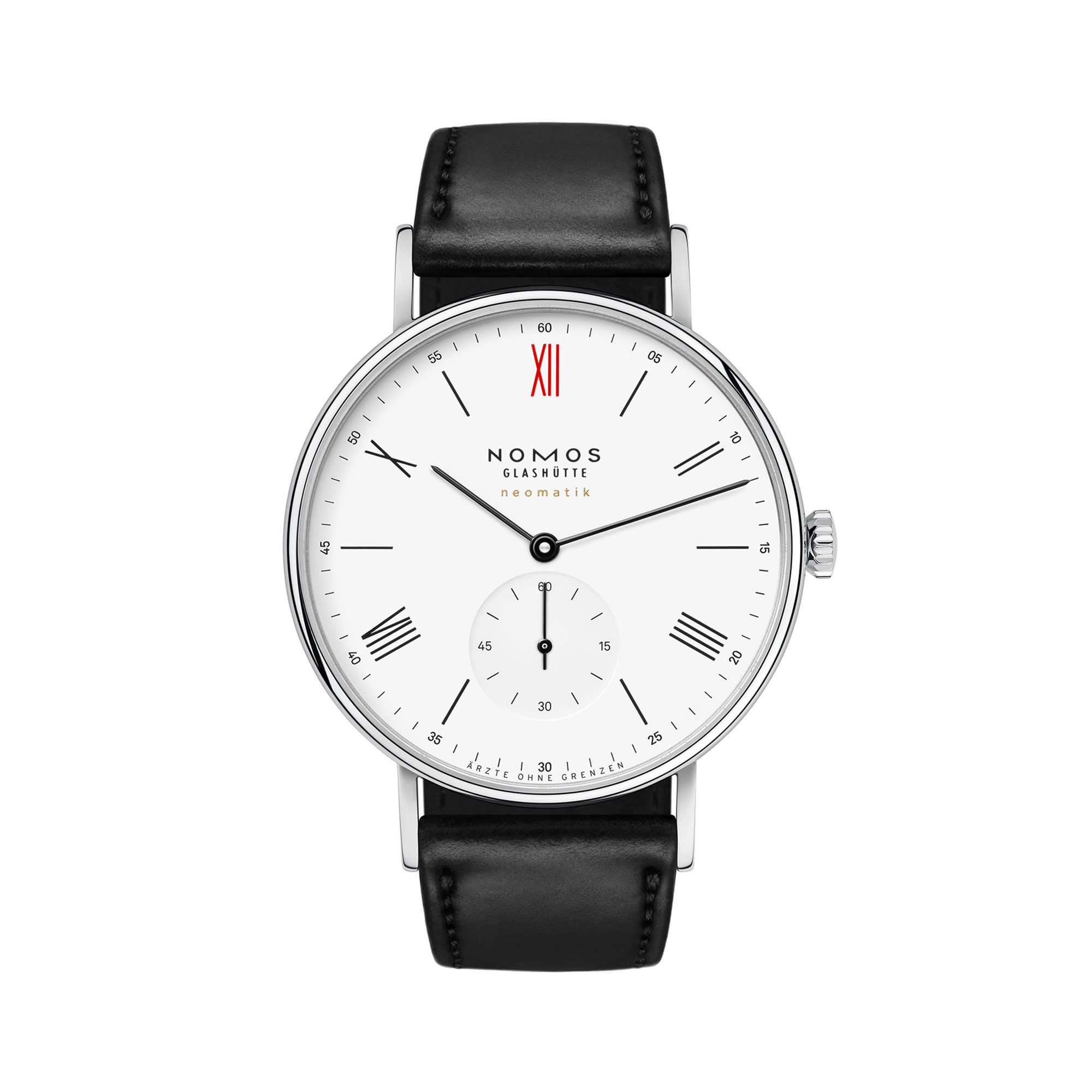 Ludwig neomatik 39 für Ärzte ohne Grenzen von NOMOS Glashütte bei Juwelier Jasper in Lippstadt