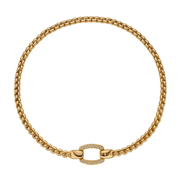 Flex'it Kette Eka mit dekorativem Verschluss und Diamantpavé - Länge 37 cm von FOPE bei Juwelier Jasper in Lippstadt