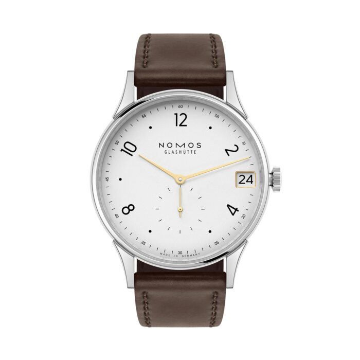 Minimatik 39 Datum Gold von NOMOS Glashütte bei Juwelier Jasper in Lippstadt