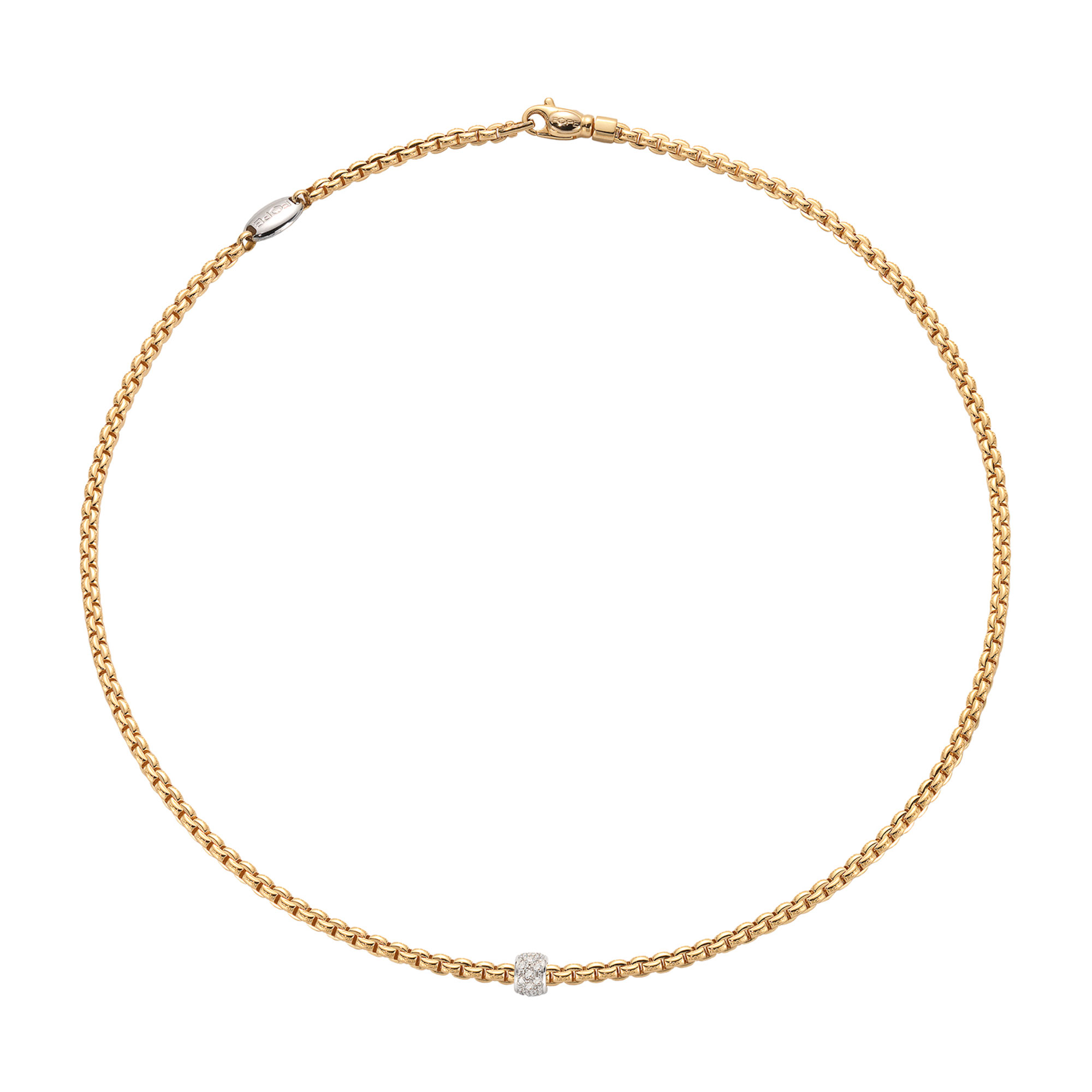 Kette Eka mit Pavébesatz - Länge 43 cm von FOPE bei Juwelier Jasper in Lippstadt