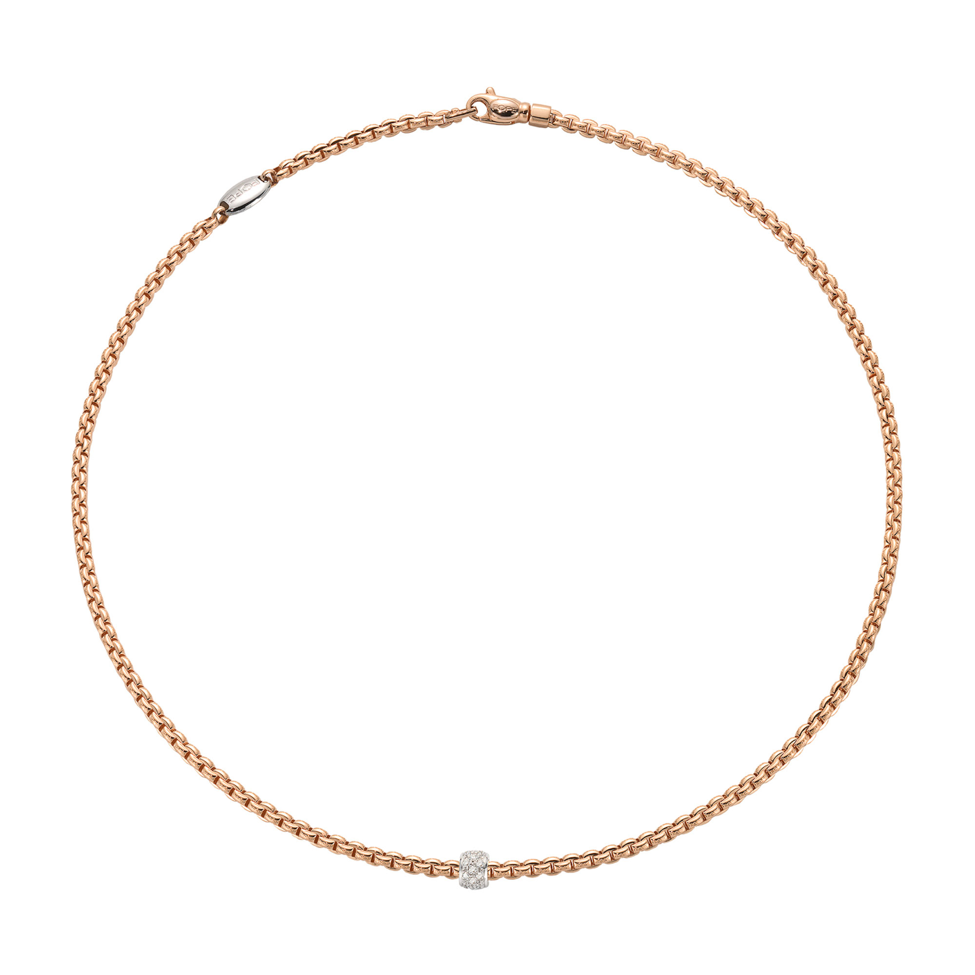 Kette Eka mit Pavébesatz - Länge 43cm von FOPE bei Juwelier Jasper in Lippstadt