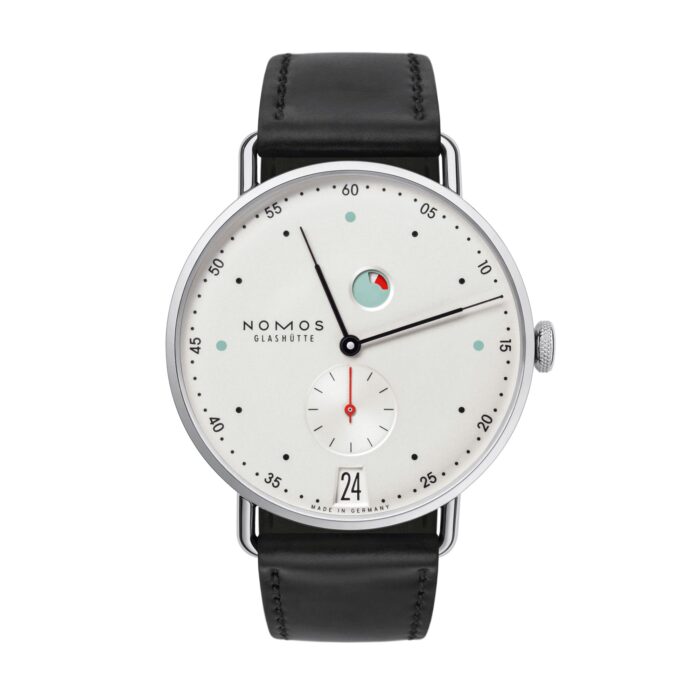 Metro Datum Gangreserve von NOMOS Glashütte bei Juwelier Jasper in Lippstadt