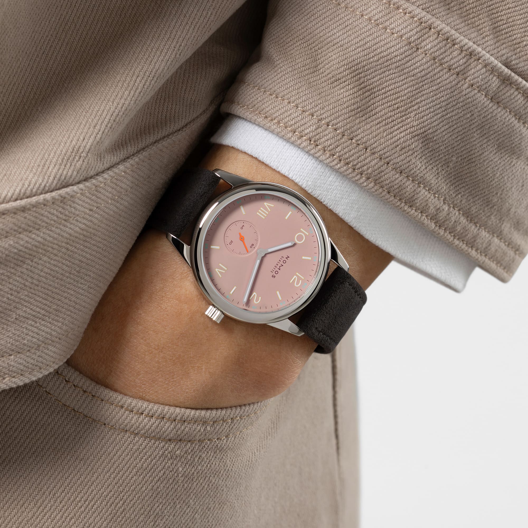 NOMOS Glashütte Club Campus 38 Full Rose - Saphirglasboden bei Juwelier Jasper in Lippstadt