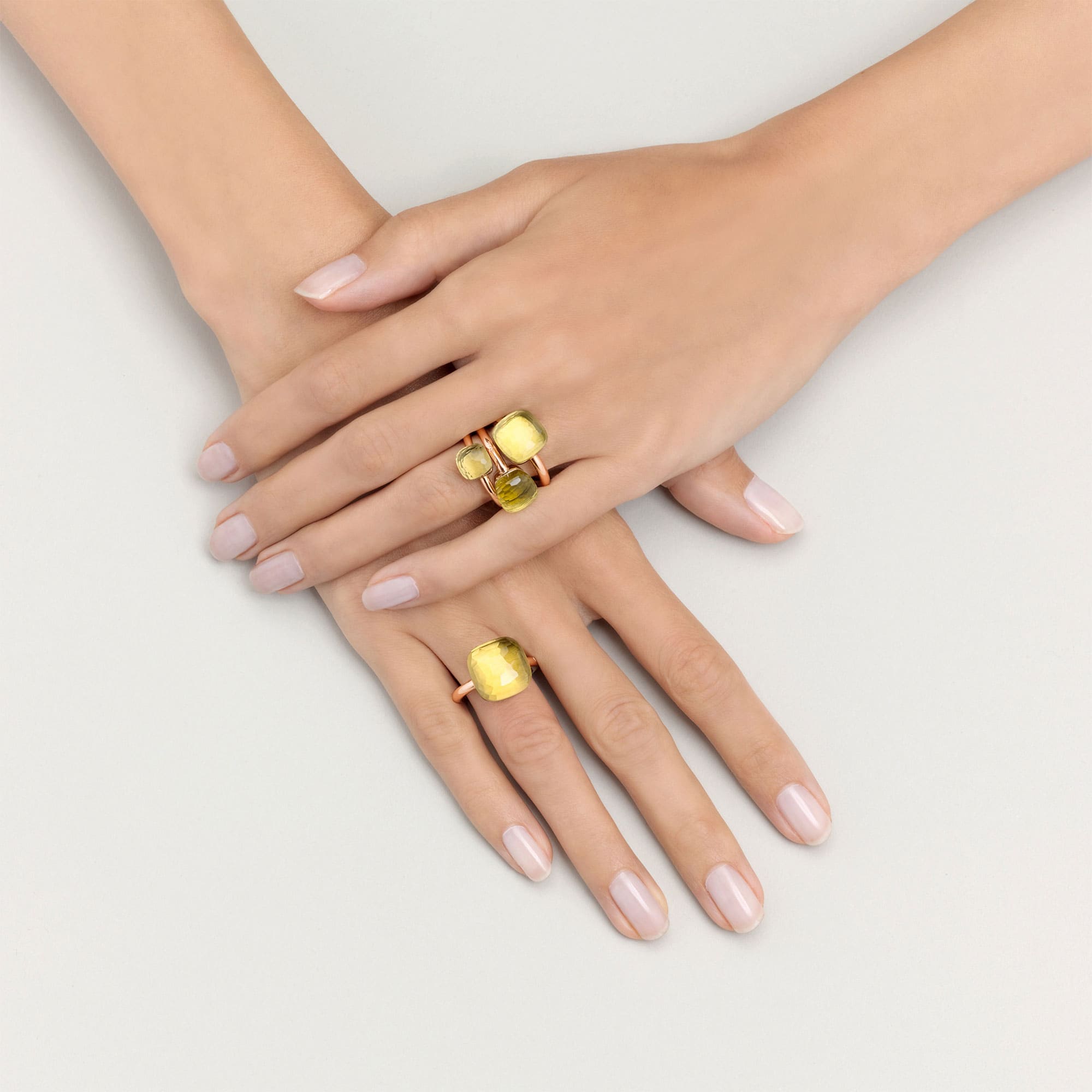 Pomellato Kleiner Ring Nudo mit Zitronenquarz bei Juwelier Jasper in Lippstadt