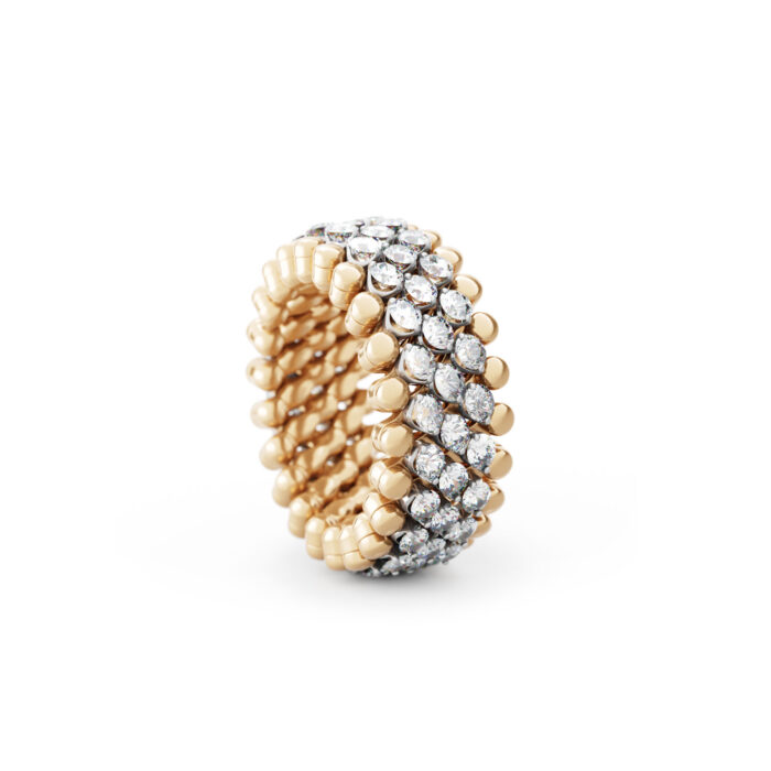 Brevetto Classic Roségold Multi Size Ring mit 5 Brillant-Reihen von Serafino Consoli bei Juwelier Jasper in Lippstadt