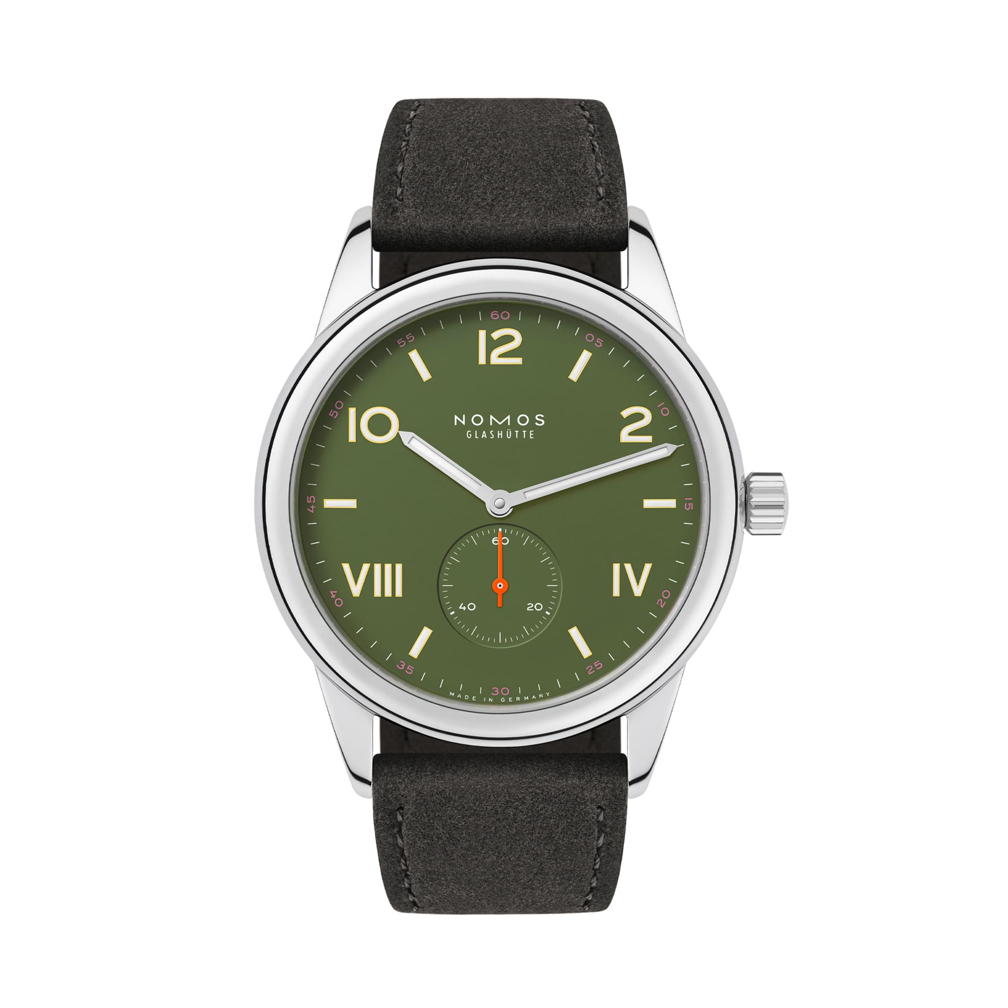 Club Campus 38 All Olive - Saphirglasboden von NOMOS Glashütte bei Juwelier Jasper in Lippstadt